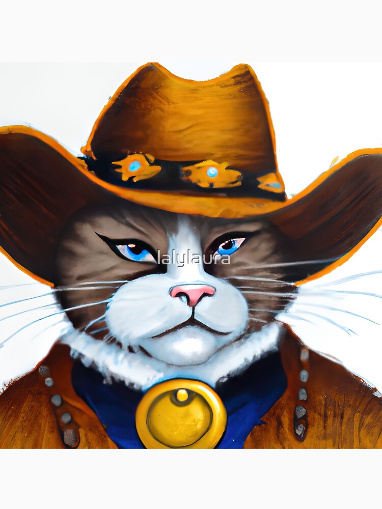 Cowboy cat painting by lalylaura T-Shirts, Hoodie, Sweatshirt | BlankRebels.com (Image 3)