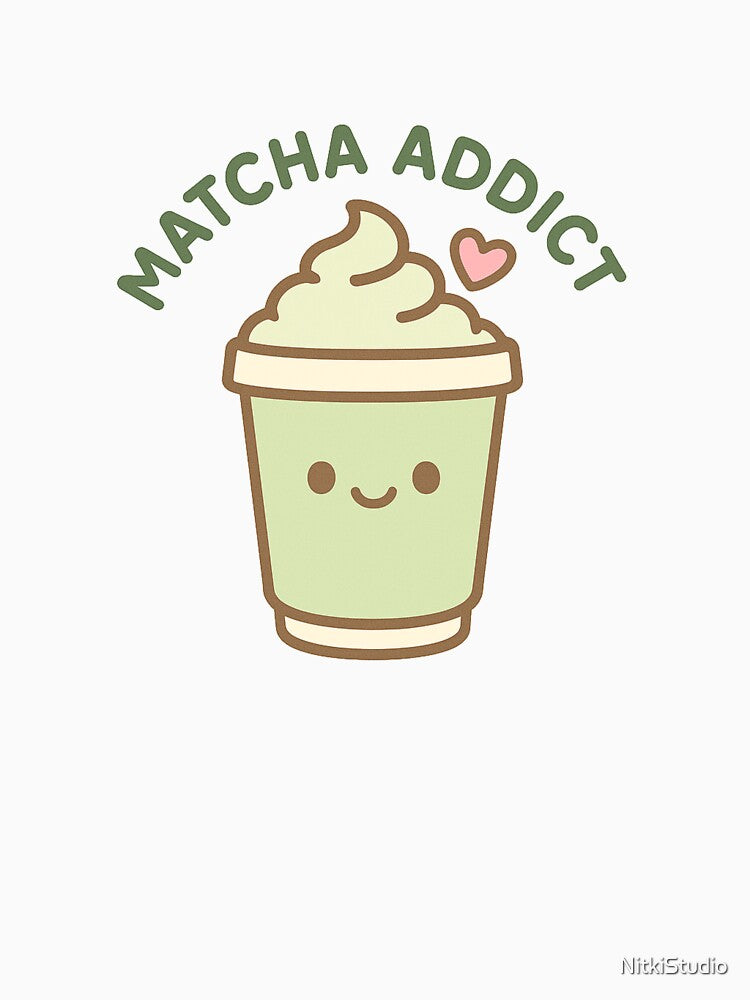 Matcha Addict – Cute Kawaii Matcha Latte Design by NitkiStudio T-Shirts, Hoodie, Sweatshirt | BlankRebels.com (Image 3)