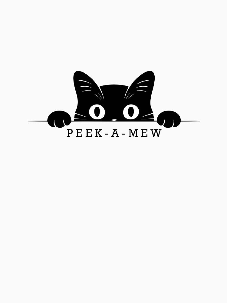 PEEK-A-MEW Black Cat by CreatorMan78 T-Shirts, Hoodie, Sweatshirt | BlankRebels.com (Image 2)