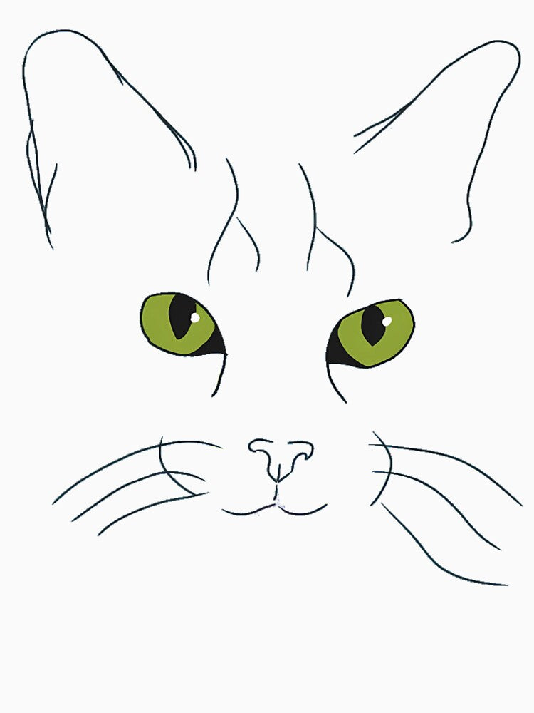 minimalist cat face illustration by mariaflaviane T-Shirts, Hoodie, Sweatshirt | BlankRebels.com (Image 2)
