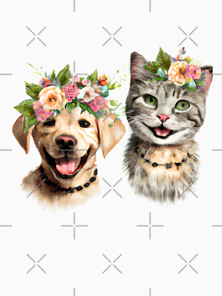 Pet Lover Dog and cat Floral Vintage style by BOHOVIN T-Shirts, Hoodie, Sweatshirt | BlankRebels.com (Image 3)