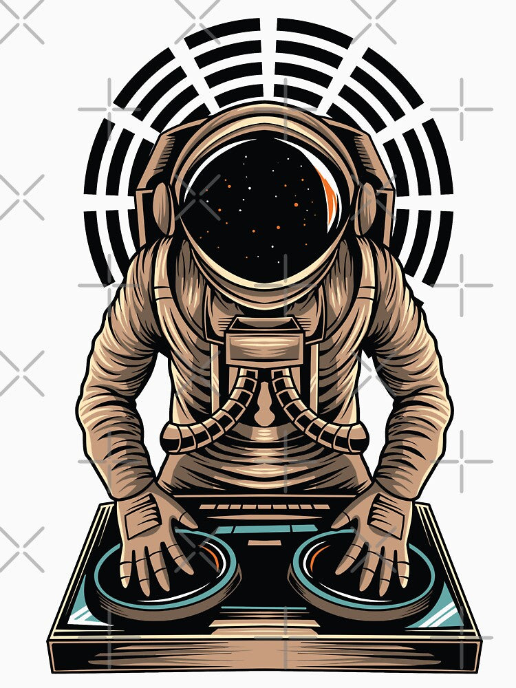 DJ Astronaut in space suit mix music on white by coffeeapparel T-Shirts, Hoodie, Sweatshirt | BlankRebels.com (Image 3)