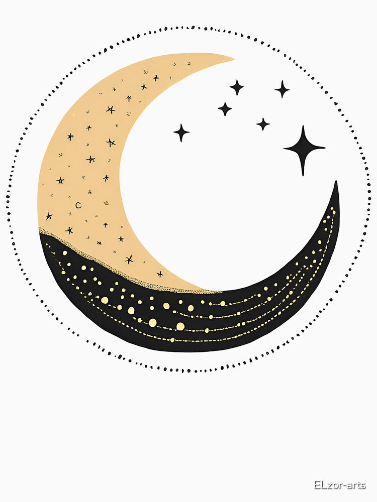 Boho Moon & Stars by ELzor Arts T-Shirts, Hoodie, Sweatshirt | BlankRebels.com (Image 3)