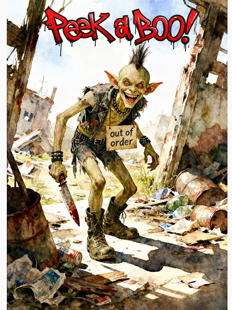 Punk Goblin in Post-Apocalyptic Ruins by alvarlunafae T-Shirts, Hoodie, Sweatshirt | BlankRebels.com (Image 3)