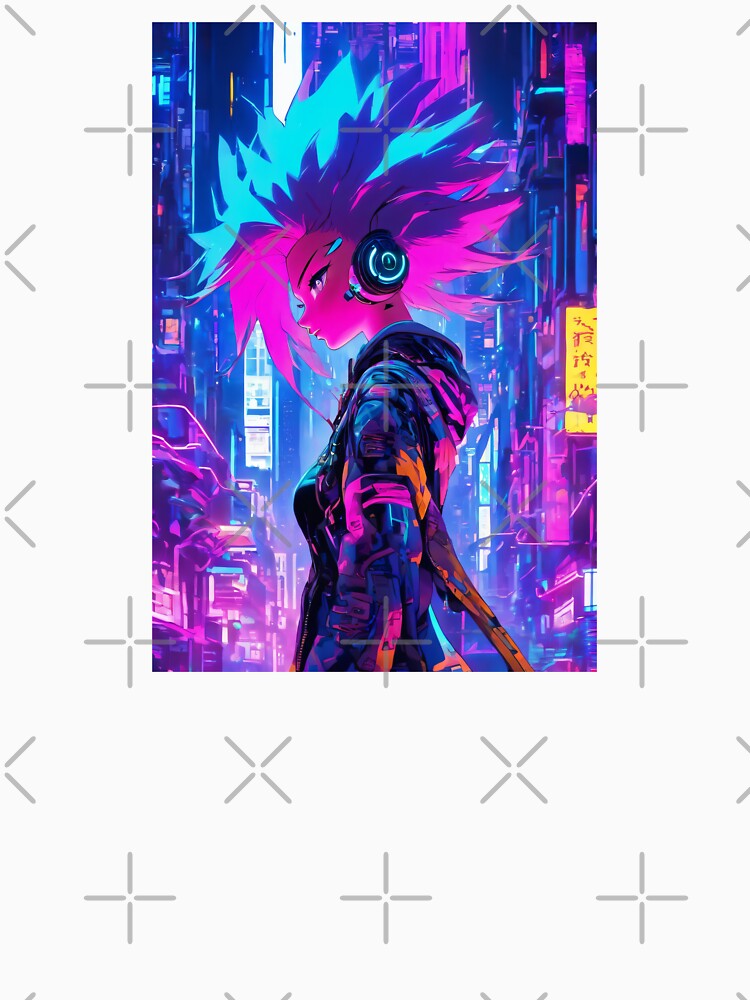 Cyberpunk girl by Viesii T-Shirts, Hoodie, Sweatshirt | BlankRebels.com (Image 3)