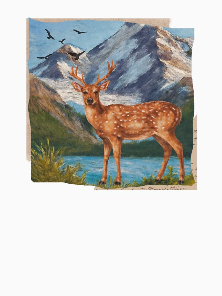 Deer in the Mountains Painting by Mad March Hares T-Shirts, Hoodie, Sweatshirt | BlankRebels.com (Image 3)