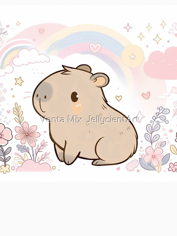 Kawaii Capybara - Sweetness and Pastel Serenity by Venta Mix  JellycientArt T-Shirts, Hoodie, Sweatshirt (Image 3)