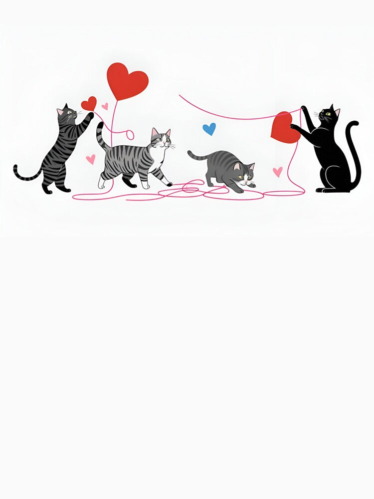 Black and Grey Cat Love by Forest Aura Vibes T-Shirts, Hoodie, Sweatshirt | BlankRebels.com (Image 2)