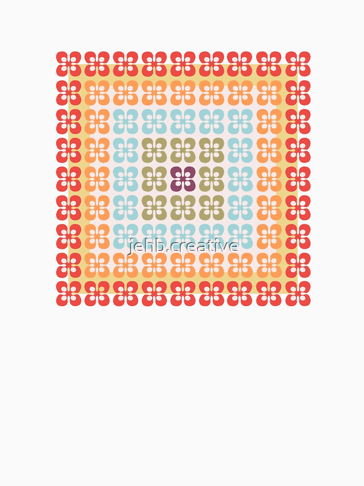 Retro Flower Rainbow Tile by jehb.creative T-Shirts, Hoodie, Sweatshirt | BlankRebels.com (Image 3)