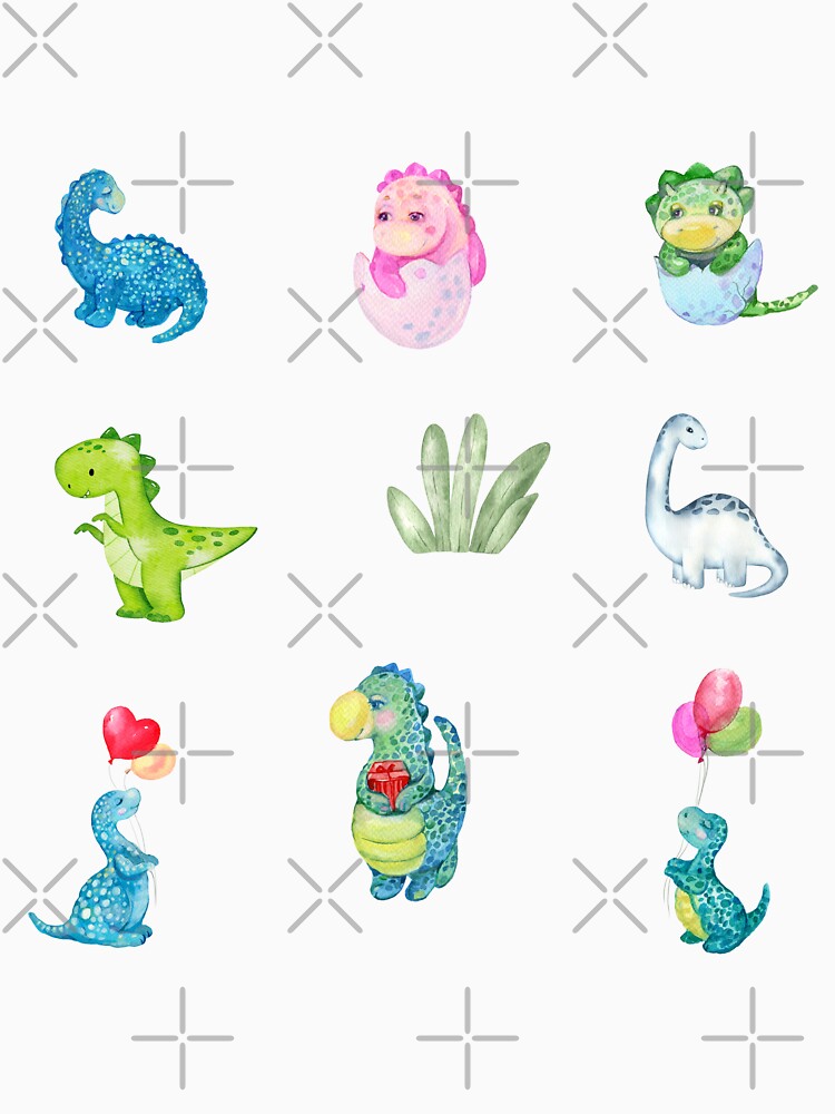Watercolor Dinosaurs by silviaol T-Shirts, Hoodie, Sweatshirt | BlankRebels.com (Image 3)