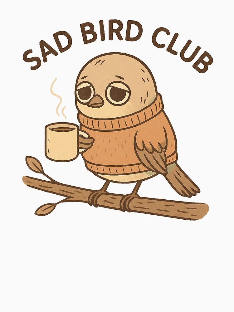 Sad Bird Club – Melancholy Animal Club Series by Zagdan T-Shirts, Hoodie, Sweatshirt | BlankRebels.com (Image 3)