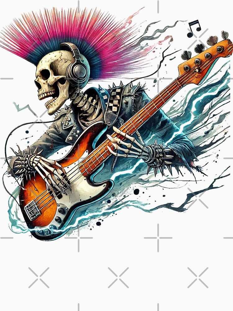Band Rock, Punk skeleton Band Rock by clarkfraser T-Shirts, Hoodie, Sweatshirt | BlankRebels.com (Image 3)