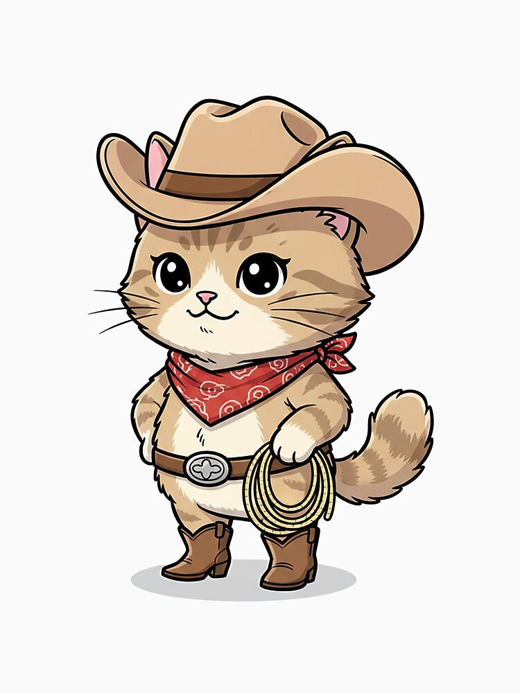 Cowboy Cat Cartoon by HoopeStylee T-Shirts, Hoodie, Sweatshirt | BlankRebels.com (Image 3)