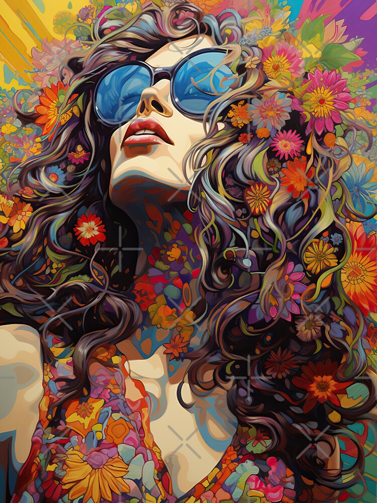 Hippie girl enjoying the sun by Rosaliartbook T-Shirts, Hoodie, Sweatshirt | BlankRebels.com (Image 3)