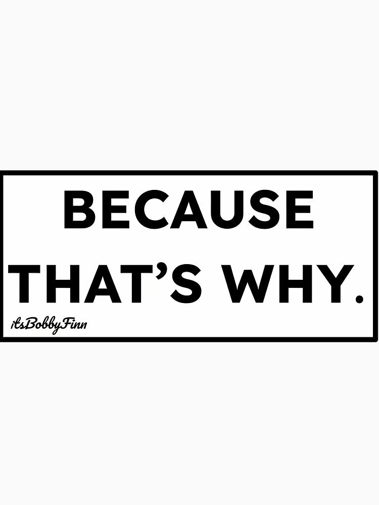 Because That’s Why by uuxkcrep41 T-Shirts, Hoodie, Sweatshirt | BlankRebels.com (Image 3)