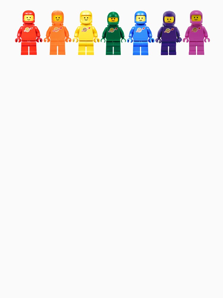 Brick Toy Astronauts - Rainbow Pride Edition (with rocket!) by YonderAndBeyond T-Shirts, Hoodie, Sweatshirt (Image 3)