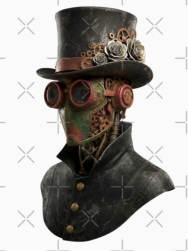Neo-Victorian Gothic Steampunk Character Illustration by The Visual Syllabus T-Shirts, Hoodie, Sweatshirt (Image 3)