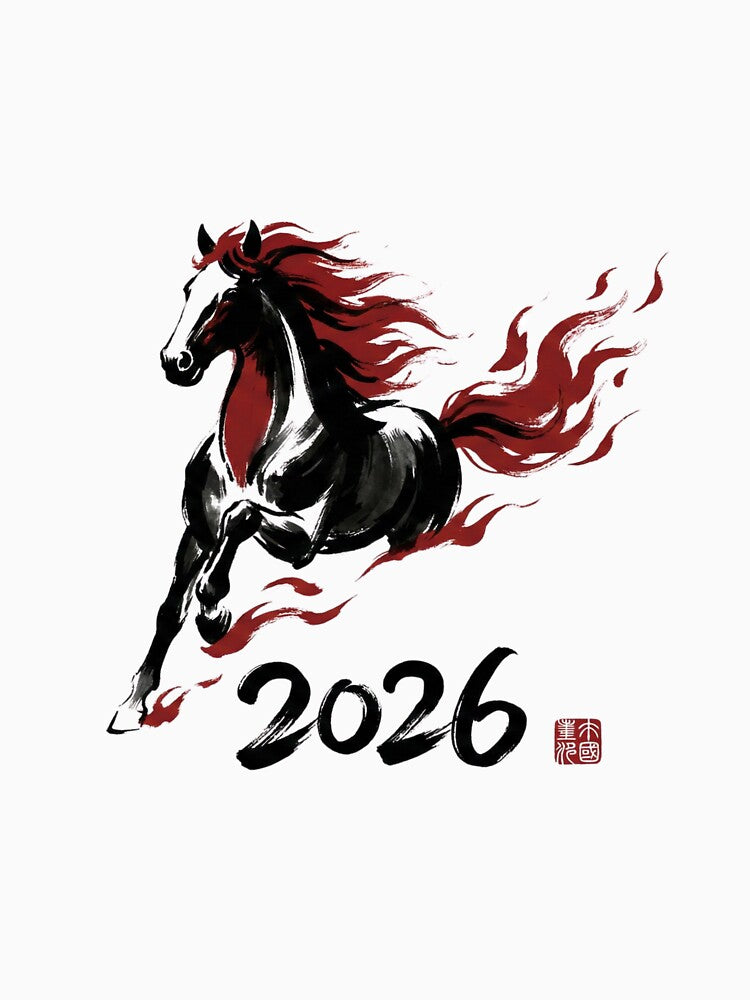 2026 Year of the Fire Horse - Dynamic Ink Wash Art by xMErCUrY03x T-Shirts, Hoodie, Sweatshirt | BlankRebels.com (Image 3)