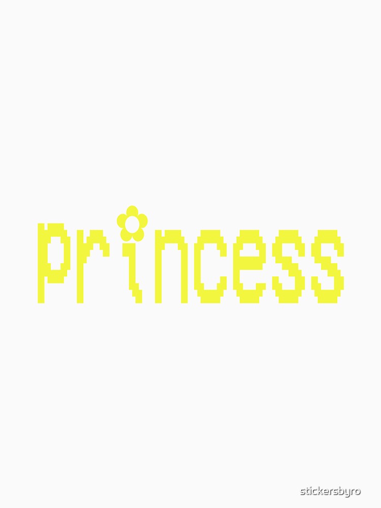 y2k yellow video game "princess" text by stickersbyro ☆ T-Shirts, Hoodie, Sweatshirt | BlankRebels.com (Image 3)