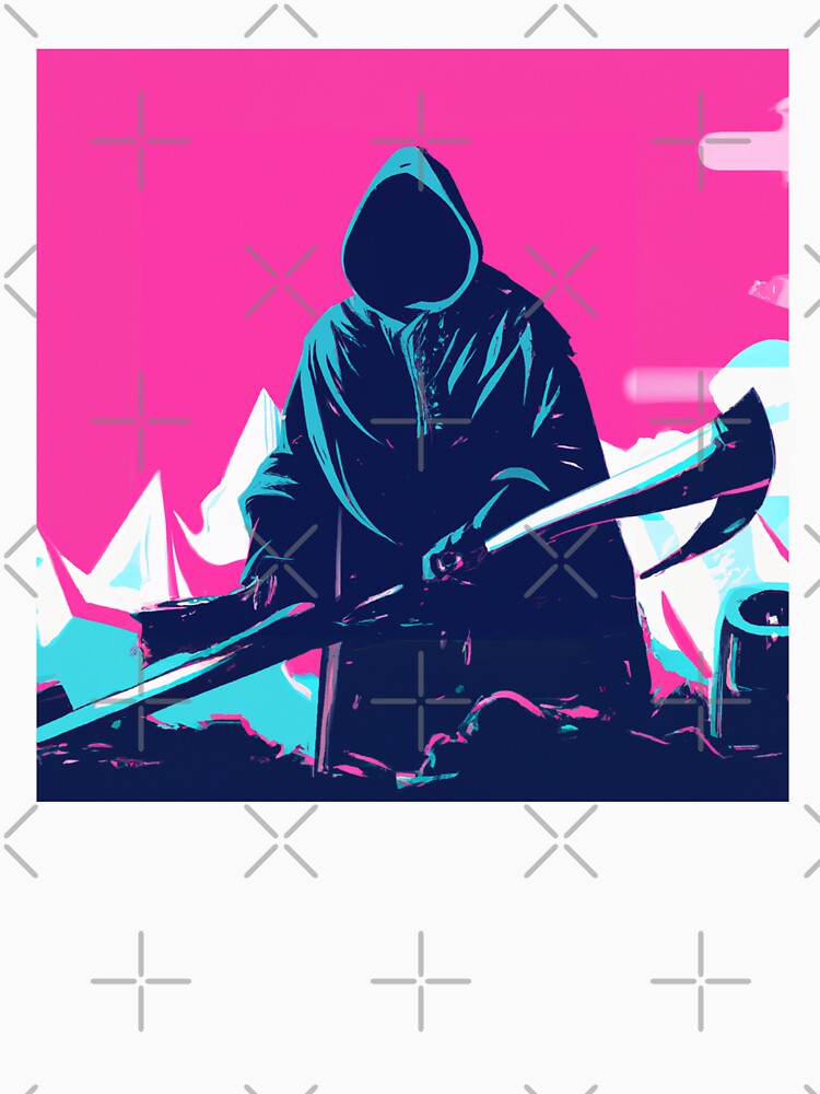 Vaporwave Grim Reaper by brandonpickus T-Shirts, Hoodie, Sweatshirt | BlankRebels.com (Image 3)