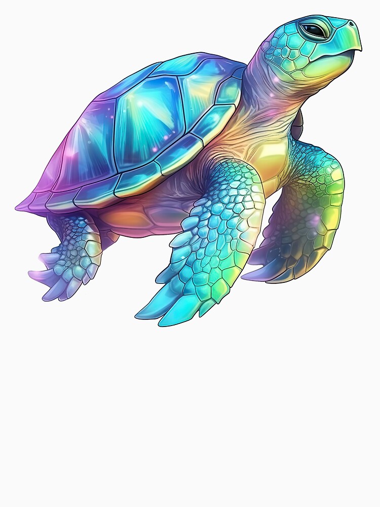Vivid Painterly Turtle by UtterlyCutterly T-Shirts, Hoodie, Sweatshirt | BlankRebels.com (Image 3)