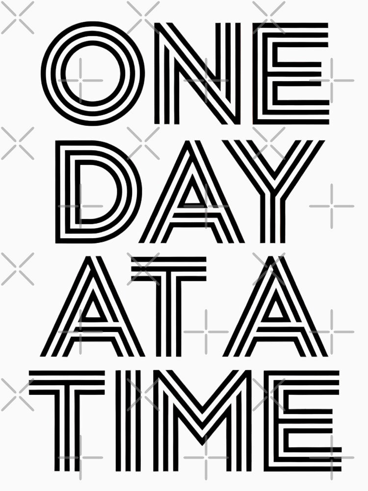 One Day At A Time – Minimal Typography Motivational Quote Design by DNDU_Design T-Shirts, Hoodie, Sweatshirt (Image 3)