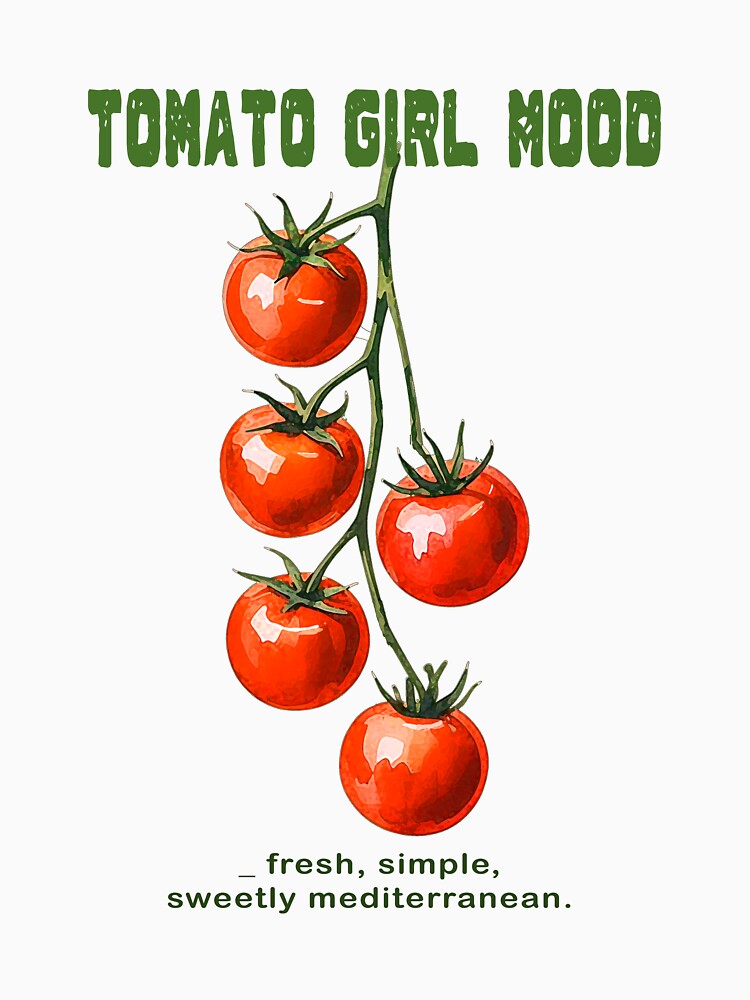 Tomato Girl Mood Aesthetic Watercolor by Verycutethings T-Shirts, Hoodie, Sweatshirt | BlankRebels.com (Image 3)