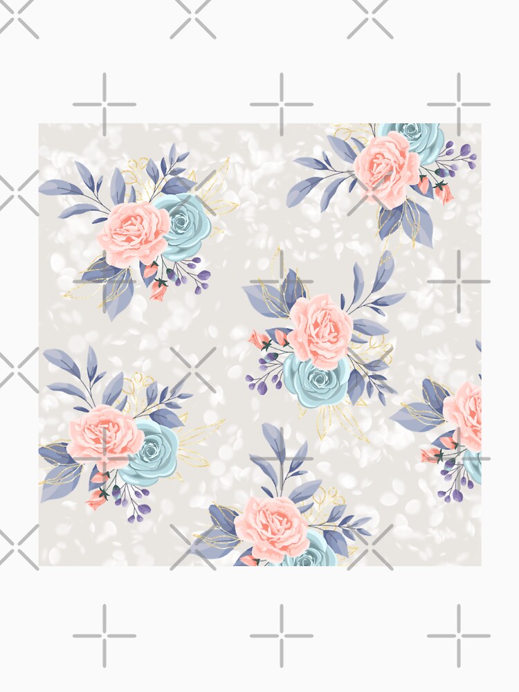 Floral pastel with gold leaves by MLD112 T-Shirts, Hoodie, Sweatshirt | BlankRebels.com (Image 3)