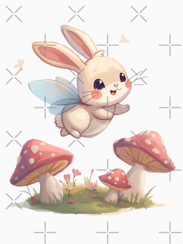 Fairy rabbit with wings flies through the fairytale forest by SimonsDesignArt T-Shirts, Hoodie, Sweatshirt (Image 2)