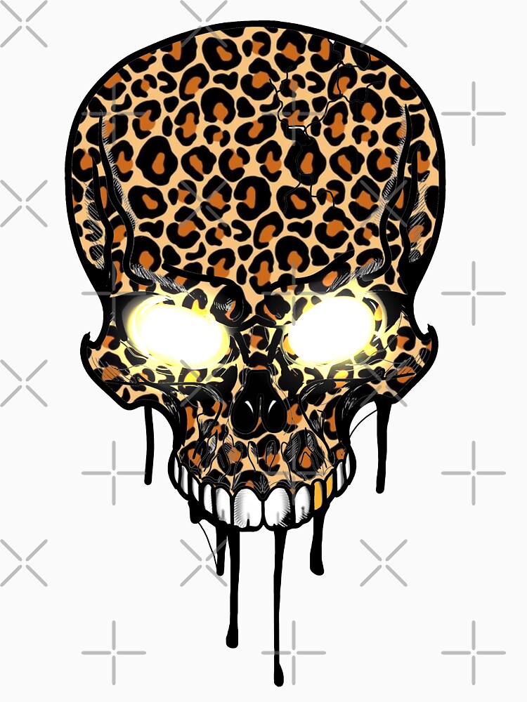 Leopard skull with glowing eyes by AXIOM13 T-Shirts, Hoodie, Sweatshirt | BlankRebels.com (Image 3)