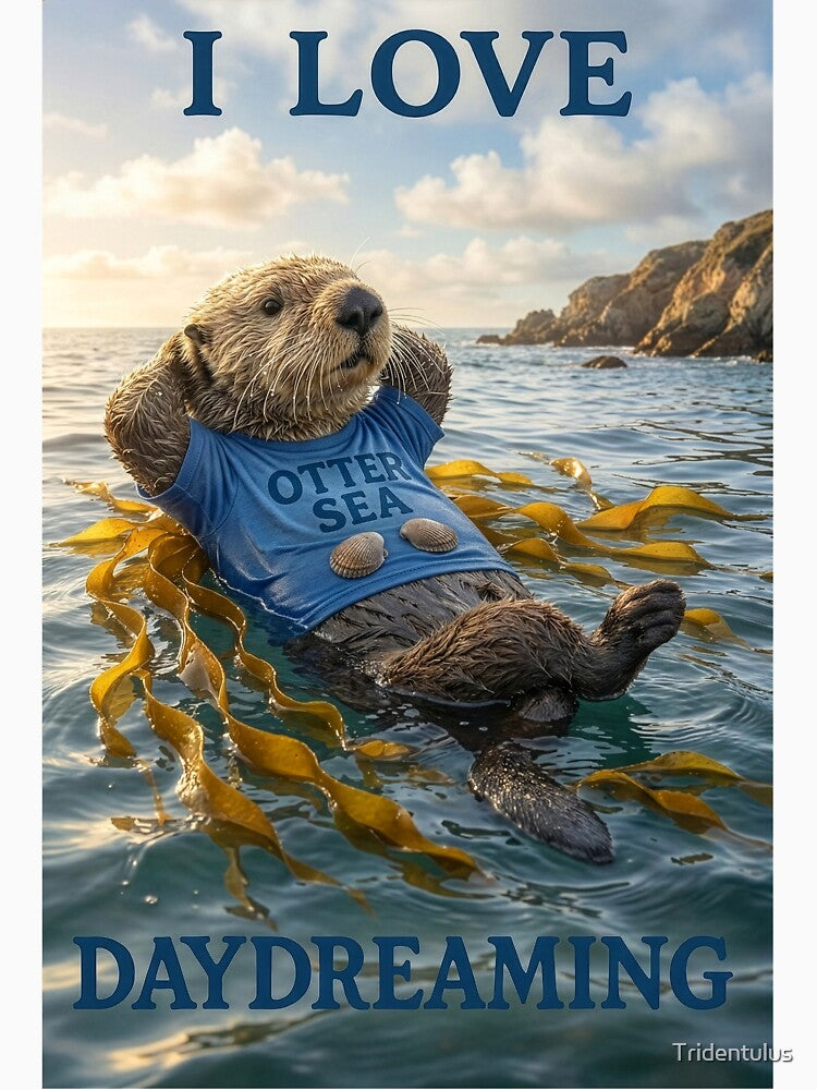 Otter Loves Daydreaming by Tridentulus T-Shirts, Hoodie, Sweatshirt | BlankRebels.com (Image 3)