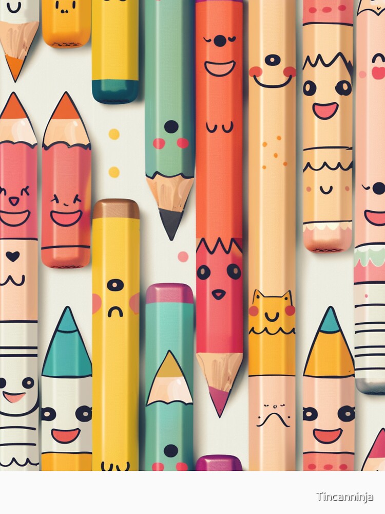 Pencil Pals: Kawaii Companions for Every Thought! by Tincanninja T-Shirts, Hoodie, Sweatshirt | BlankRebels.com (Image 3)