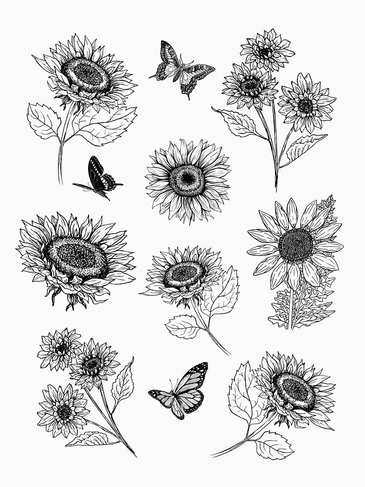 Sunflowers - Botanical Graphic by OutfitduJour T-Shirts, Hoodie, Sweatshirt | BlankRebels.com (Image 3)