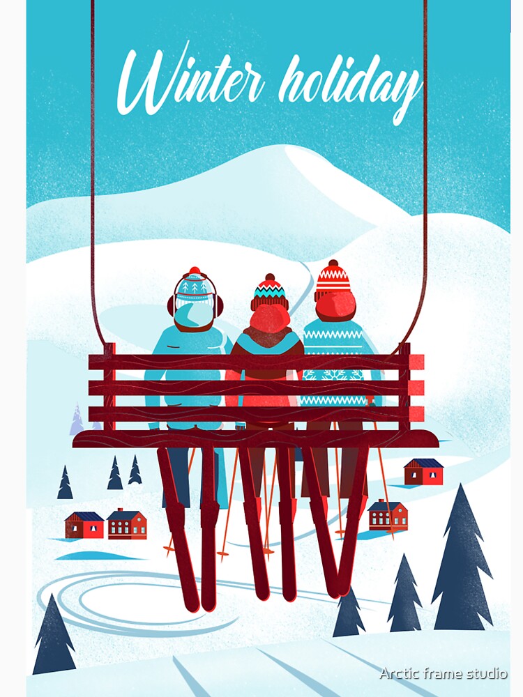 Vintage Winter Holiday travel poster by Arctic frame studio T-Shirts, Hoodie, Sweatshirt | BlankRebels.com (Image 2)