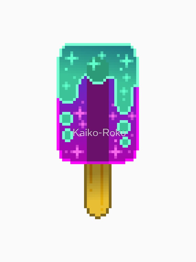 Pixel Art - Purple/Teal Galaxy Popsicle by Kaiko-Roku T-Shirts, Hoodie, Sweatshirt | BlankRebels.com (Image 3)