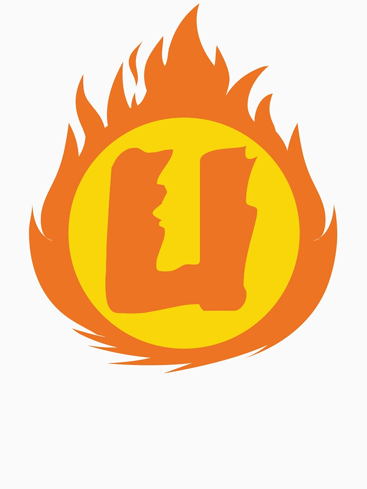 Superhero Letter U. Fire Insignia by mgulin T-Shirts, Hoodie, Sweatshirt | BlankRebels.com (Image 3)