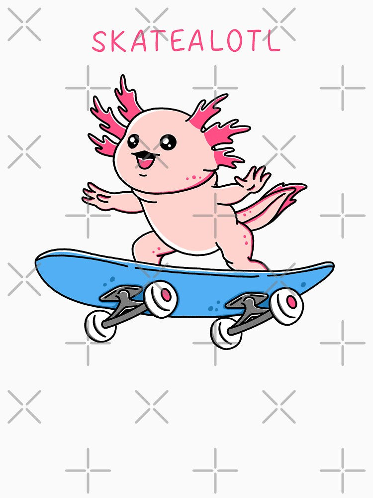 Axolotl Skateboard by Kimprut T-Shirts, Hoodie, Sweatshirt | BlankRebels.com (Image 3)