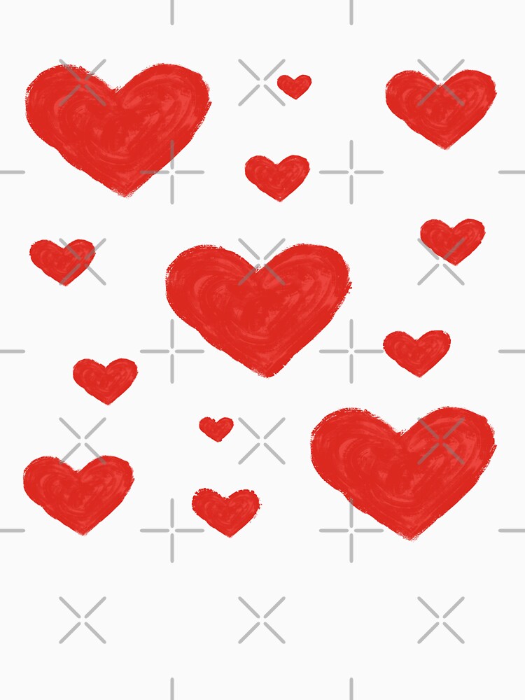 Valentine's Day love hand drawn heart sticker pack red by PassageDisco T-Shirts, Hoodie, Sweatshirt (Image 3)