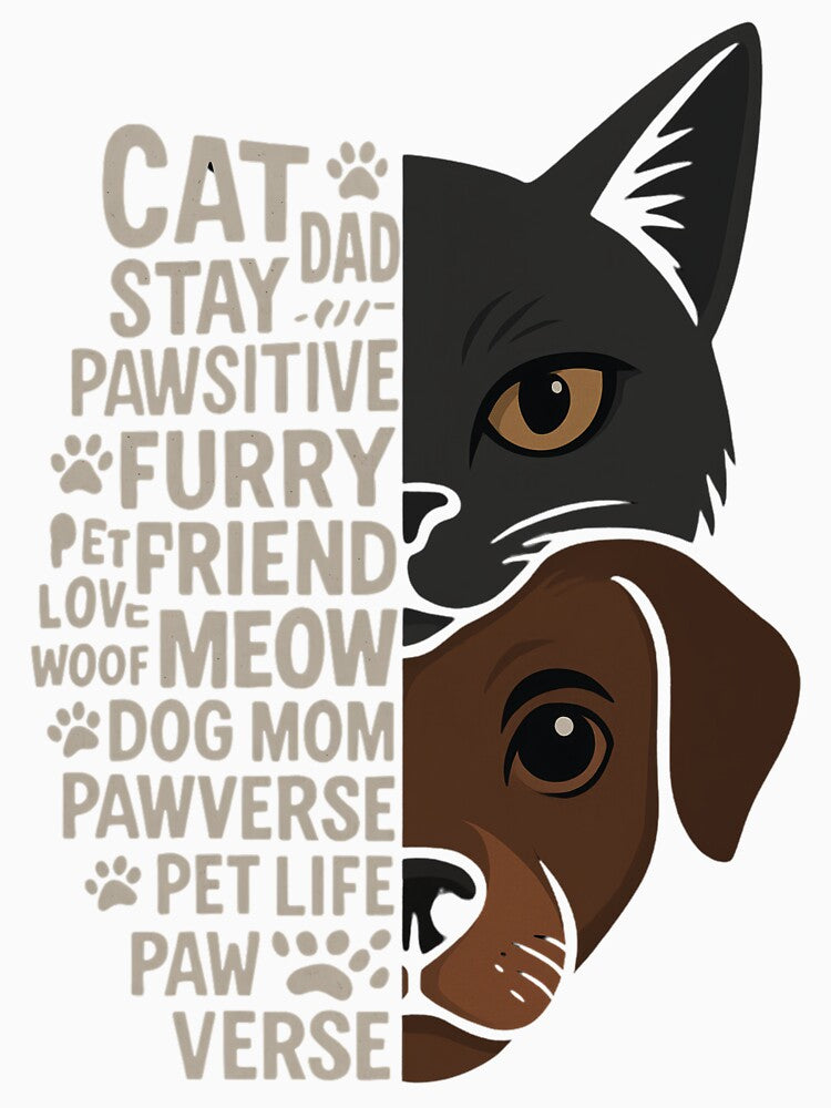 Pet Portrait Typography – Cat & Dog Lovers Design | Pawverse by Pawverse_KM T-Shirts, Hoodie, Sweatshirt (Image 3)