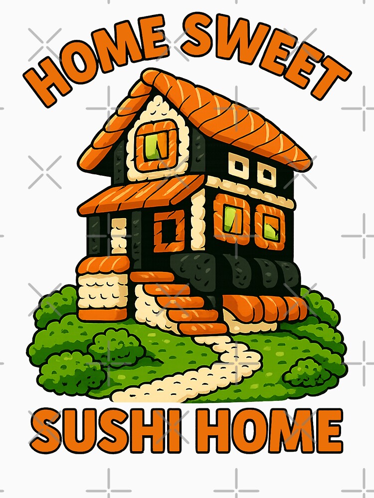 Whimsical Sushi House Foodie Cottage by Blok45 T-Shirts, Hoodie, Sweatshirt | BlankRebels.com (Image 3)