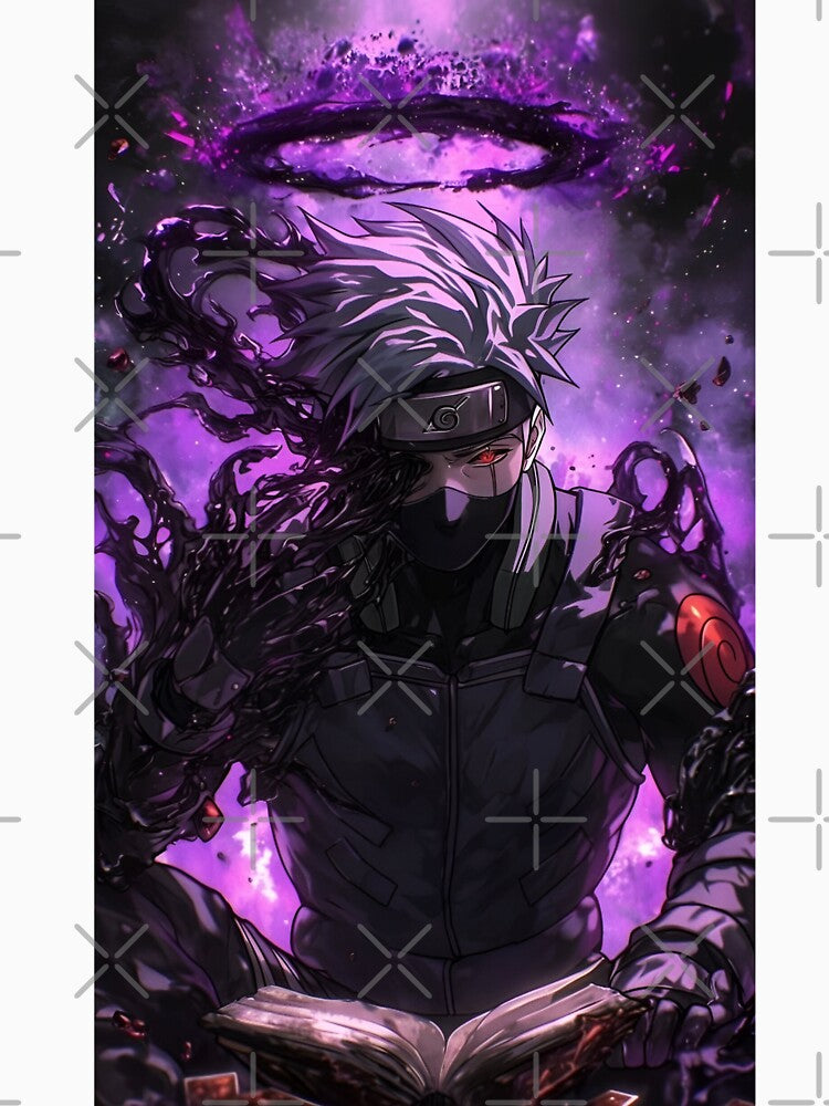 Dark Anime Ninja Mage – Purple Energy Masked Warrior Art by Dyan4 T-Shirts, Hoodie, Sweatshirt | BlankRebels.com (Image 3)
