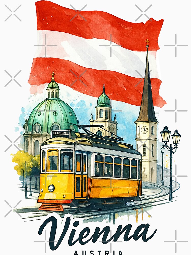 Vienna Austria Travel Art T-Shirts, Hoodie, Sweatshirt