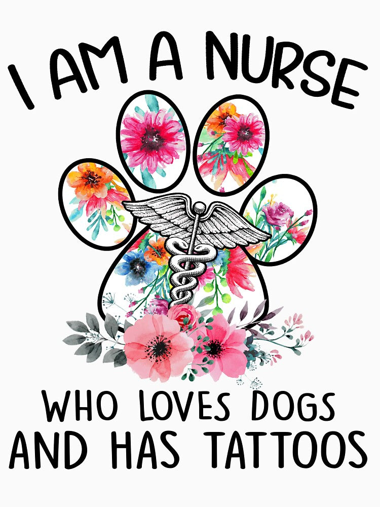 I am a nurse WHO LOVES DOGS by HolliuxGift T-Shirts, Hoodie, Sweatshirt | BlankRebels.com (Image 3)