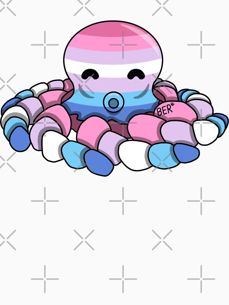 Bigender Pride Fidget Octopus by SentABear T-Shirts, Hoodie, Sweatshirt | BlankRebels.com (Image 3)