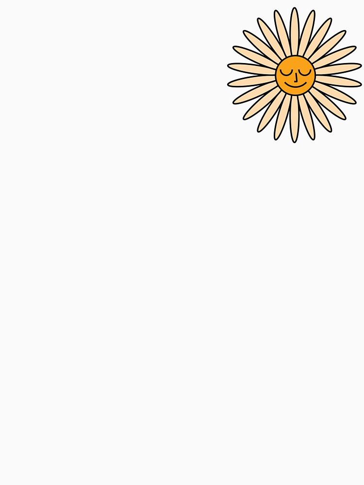 Peaceful Daisy – Retro Minimal Smiling Flower Face T-Shirts, Hoodie, Sweatshirt