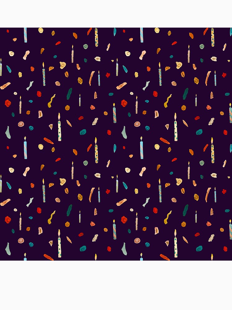 Confetti candle birthday cute pattern a watercolor violet by Yana Mustafina | Boho Soulful Designs T-Shirts,... (Image 3)