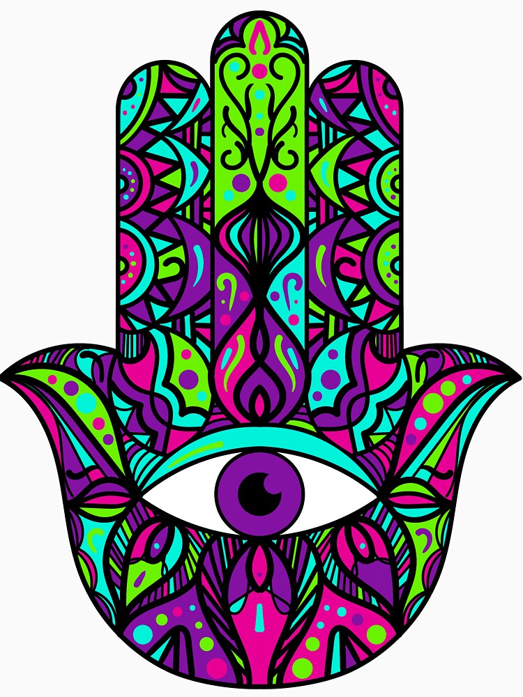 Hamsa in Purple by murkyswamp T-Shirts, Hoodie, Sweatshirt | BlankRebels.com (Image 3)