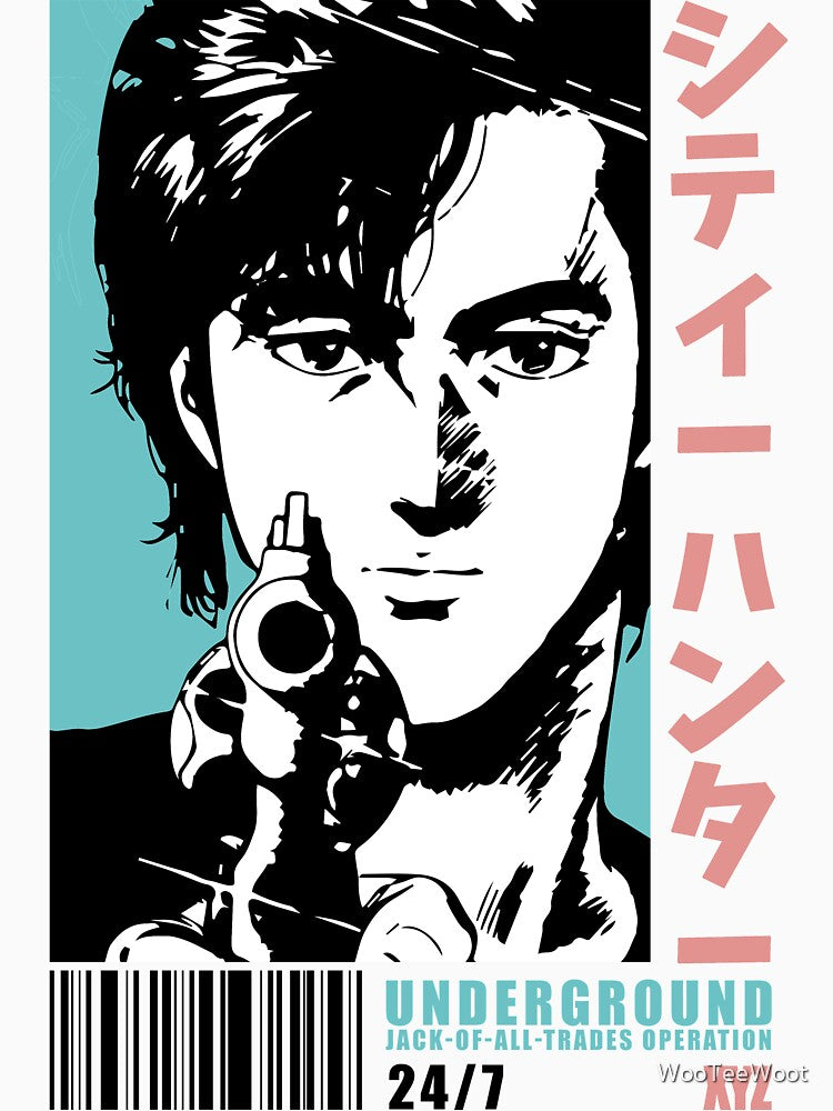 City Hunter Ryo Saeba Anime by WooTeeWoot T-Shirts, Hoodie, Sweatshirt | BlankRebels.com (Image 3)