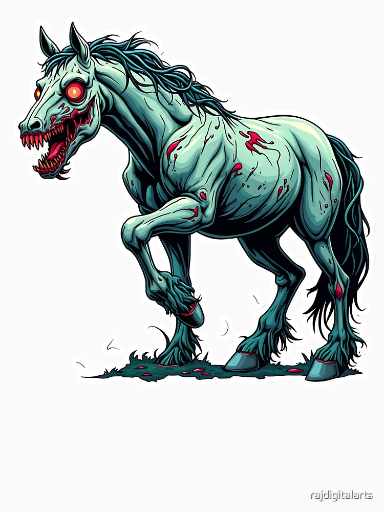 zombie horse by rajdigitalarts T-Shirts, Hoodie, Sweatshirt | BlankRebels.com (Image 3)