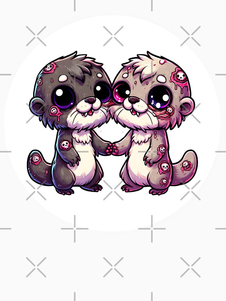 Undead Otter Duo: A Cute and Creepy Bond by Mechanical-Artt T-Shirts, Hoodie, Sweatshirt | BlankRebels.com (Image 3)